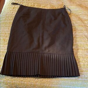 Alfani Brown Knee-Length Pleated Pencil Skirt